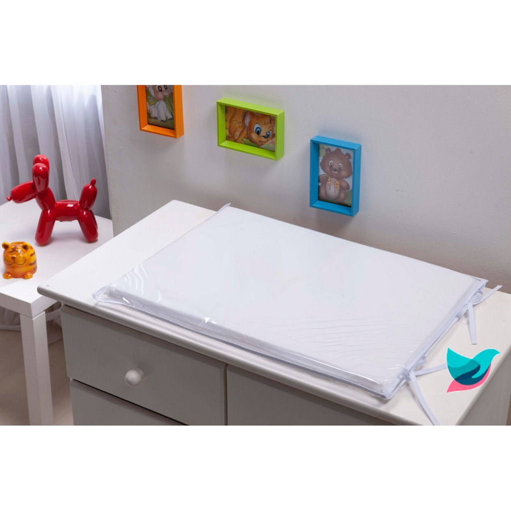 Trocador Para Comoda de Bebê Todo branco - Trocador para bebe Inteiro Branco
