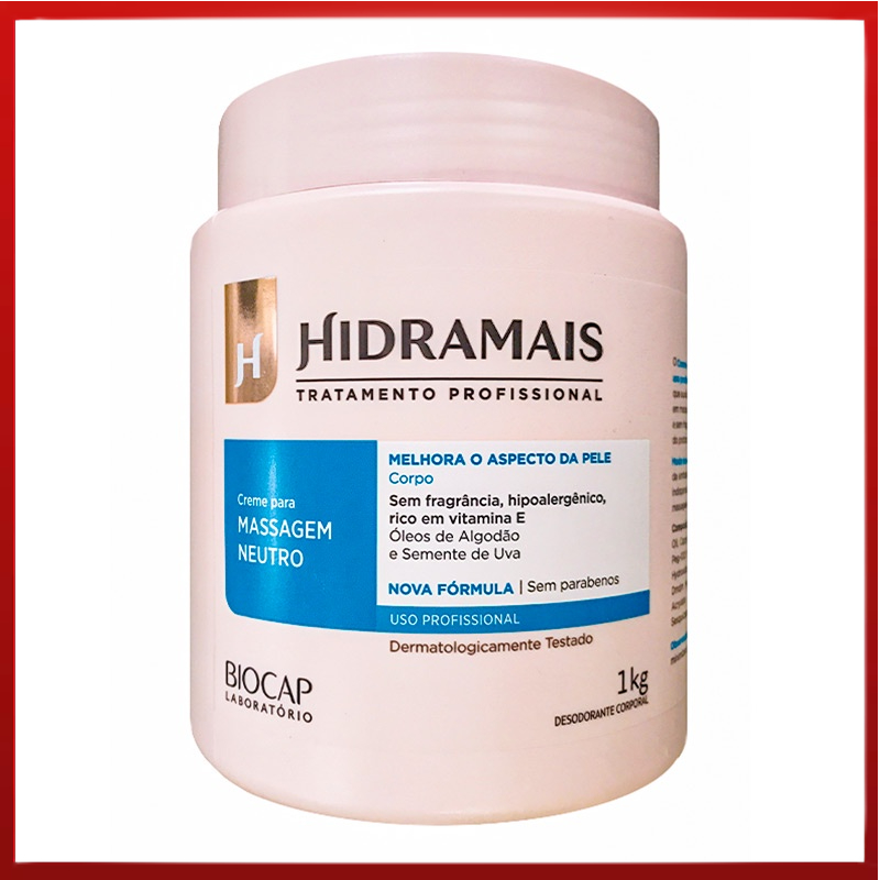 Hidramais Creme Massagem Neutro 1KG