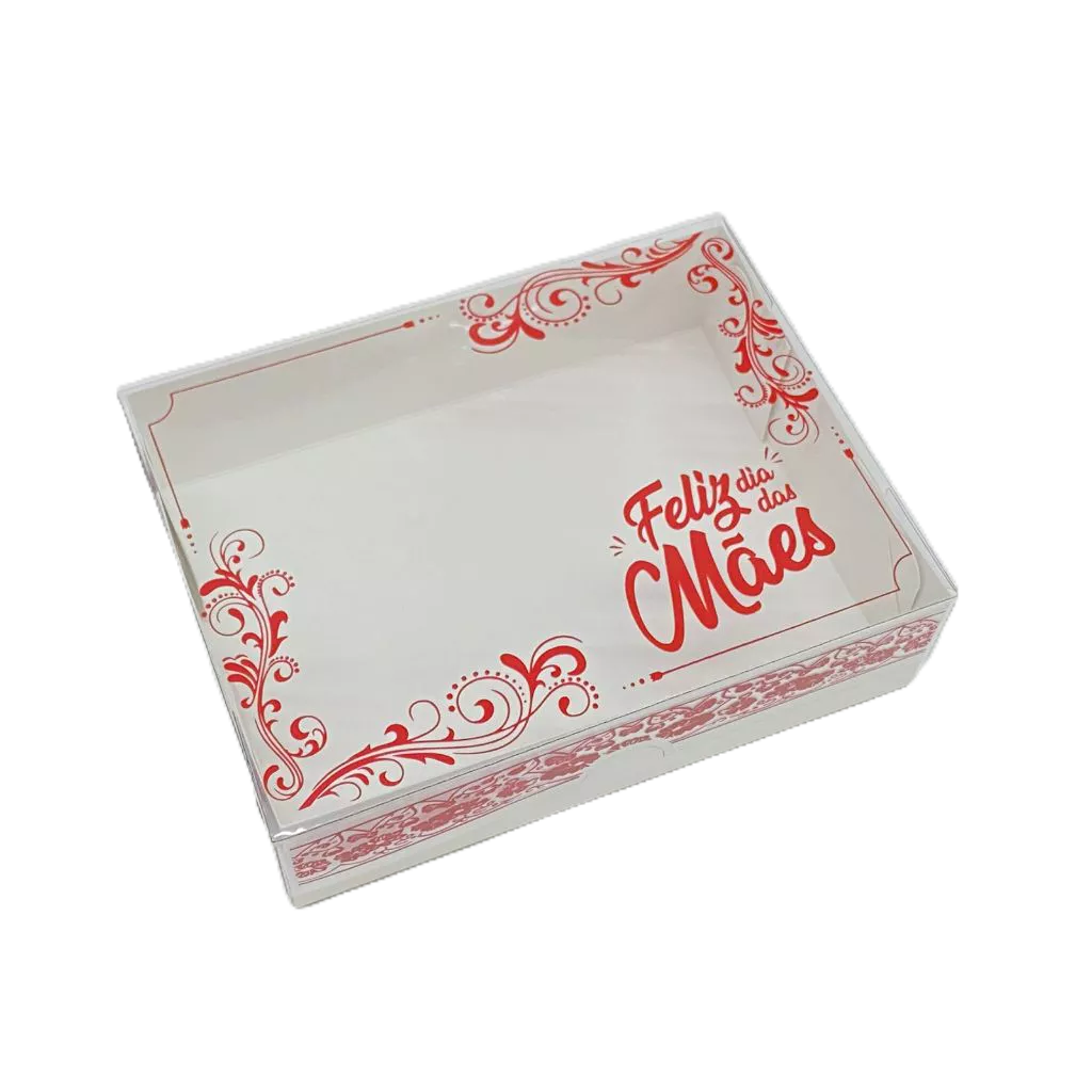 Caixa Dia das Mães 15x11x4 cm para Presente Kit 10 até 40 Caixas Kraft Embala Cristal