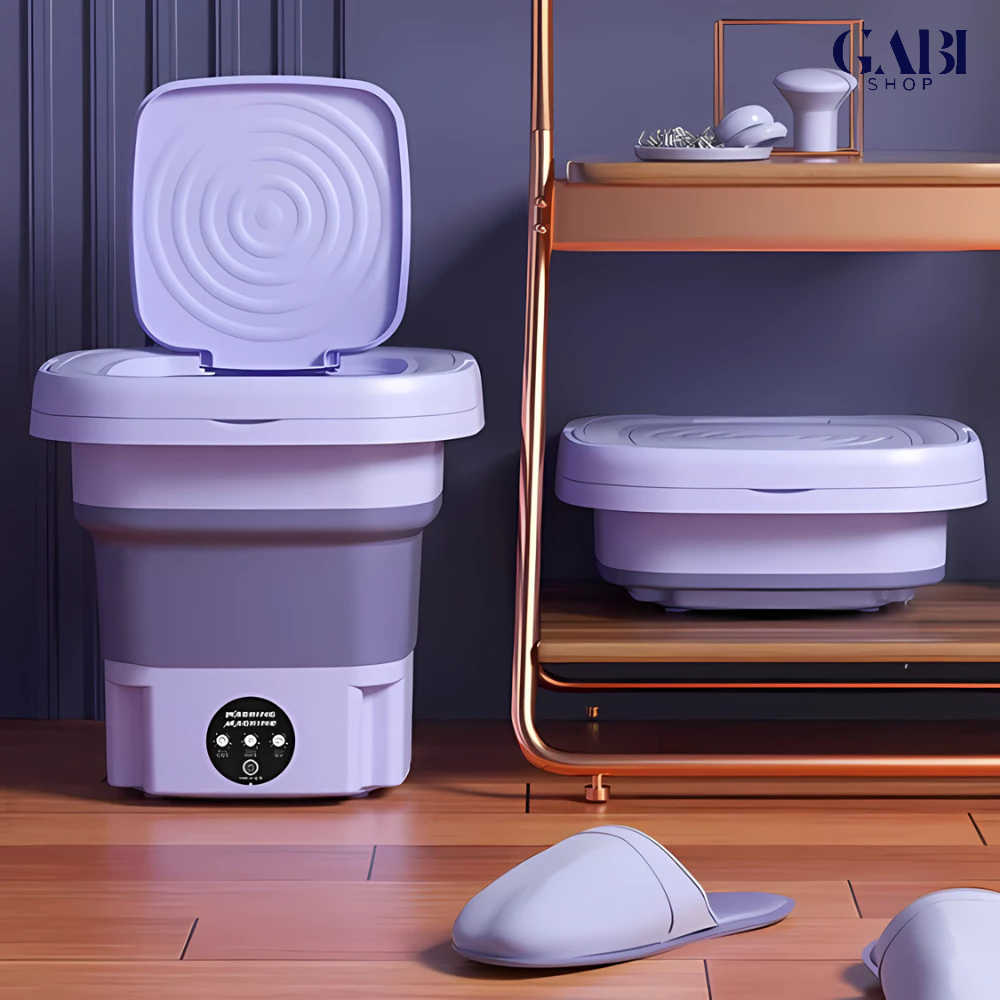Mini máquina de lavar roupa dobrável portátil automática viagem GABI SHOP