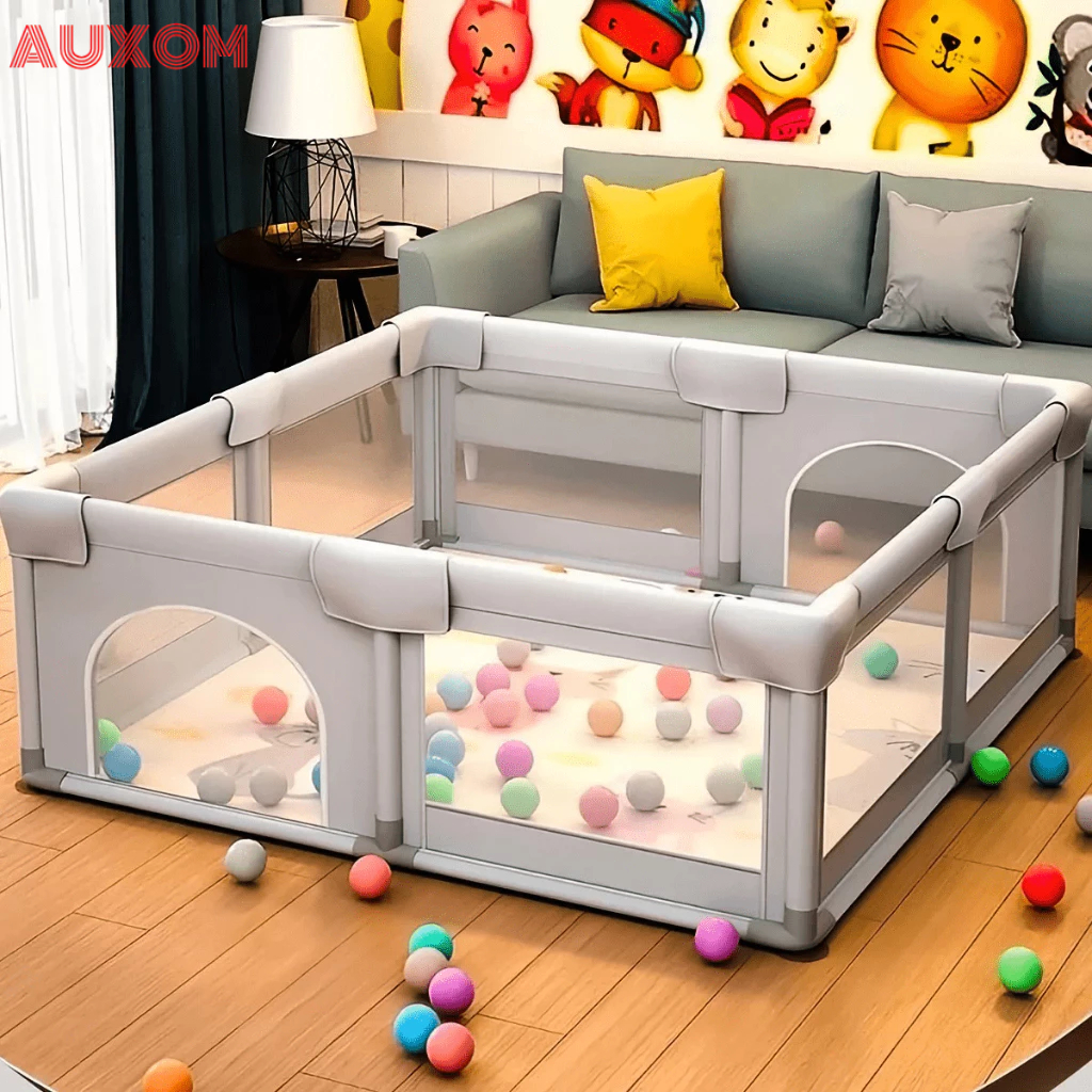 180x120cm/200x150cm Cercadinho Bebê Grande Chiqueirinho Infantil Cercado Portátil Dobrável de Seguro e Protegido