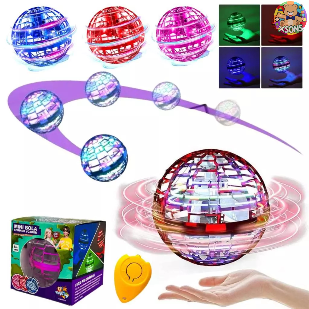 Bola Mini Drone Boomerang Voadora Com Led Para Criança  Brinquedo Infantil Para Presentes