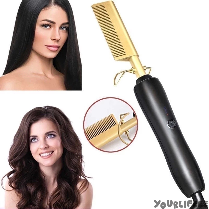 Prancha de Cabelo Portátil: Alisamento e Cachos com Tecnologia Cerâmica