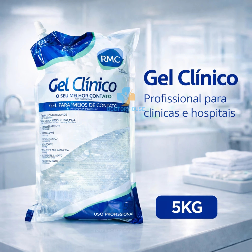 Gel Clinico Contato Condutor Ultrassom Incolor 5kg Bag RMC Tens Fes Alto Rendimento para Clínicas e Fisioterapia