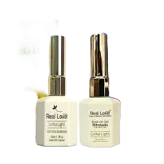 Kit Top Coat e Base BLINDADO Para Unhas -Linha Light 15ml /Real Love /Base blindada