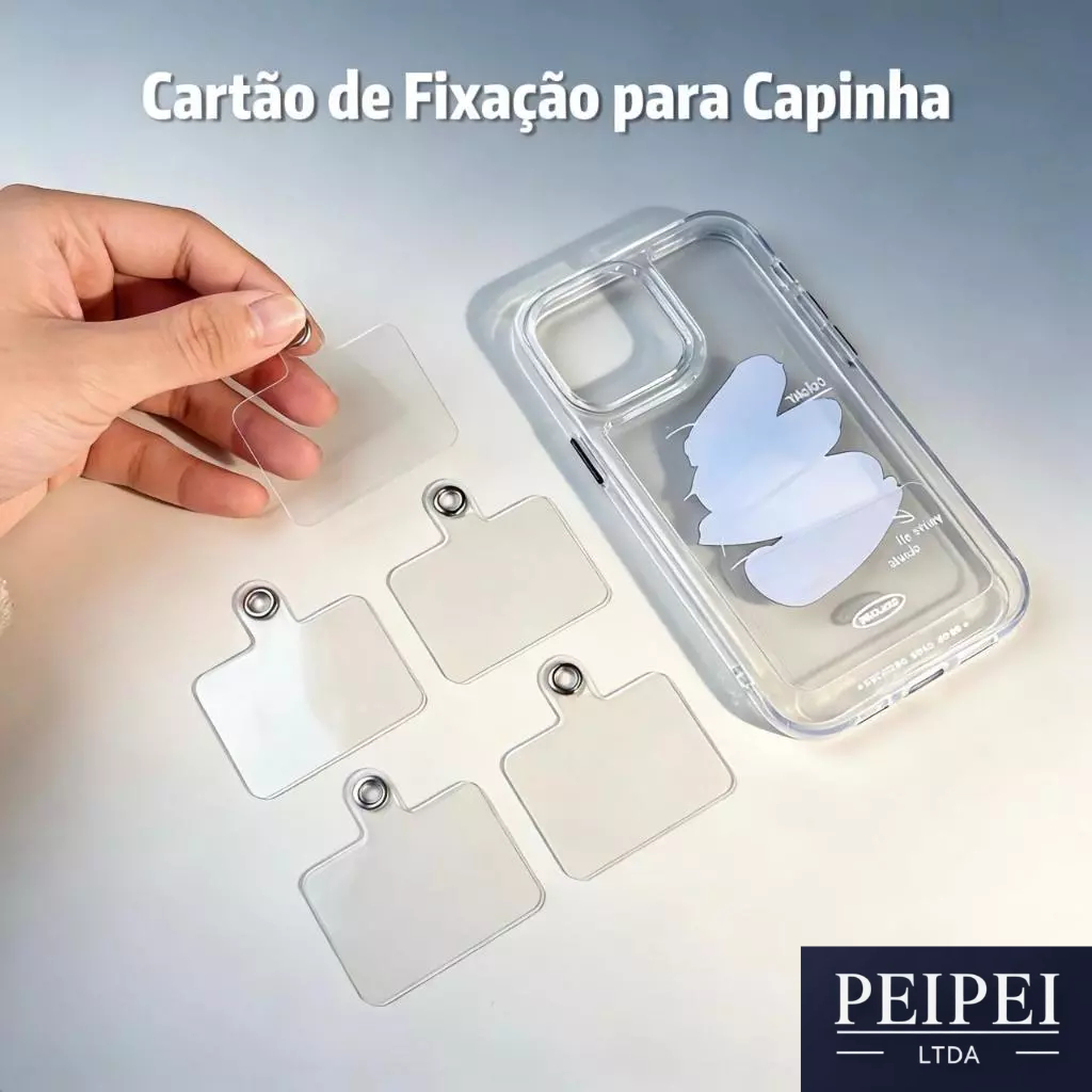 Kit de 2/5/10/20/40 Unidades Suporte Para Cordão Telefone Celular Almofada De TPU Transparente