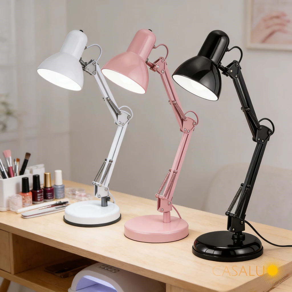 Luminária de Mesa Pixar Grande 90cm Articulada Regulável Abajur de Mesa Para Manicure Estudo Leitura