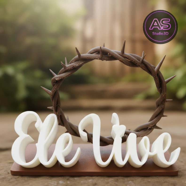 Decoração Cristã Ele Vive-coroa de espinhos
