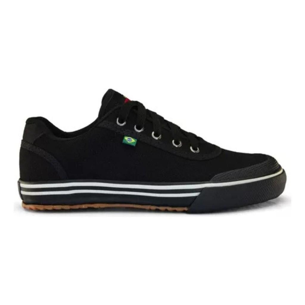 Chuteira Futsal Preto Tênis Futsal Lona Plumax 10 Original