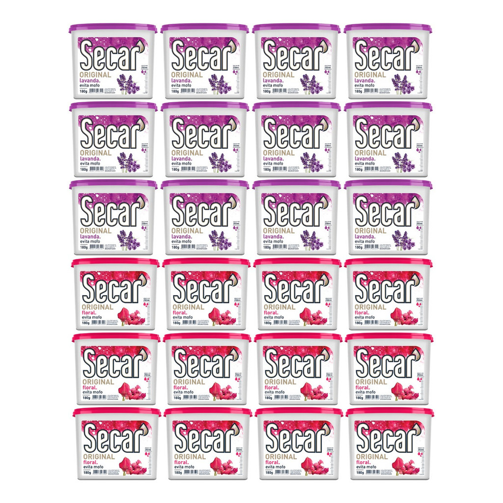Kit C/ 24un Anti Mofo Secar 180g - Desumidificador, Armario
