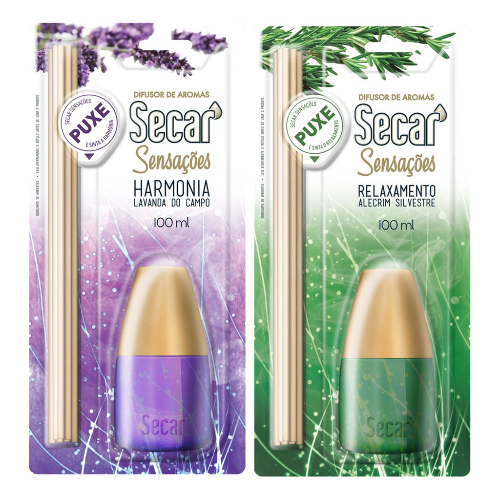 Kit C/2un Difusor de Aromas Secar Sensações 100ml