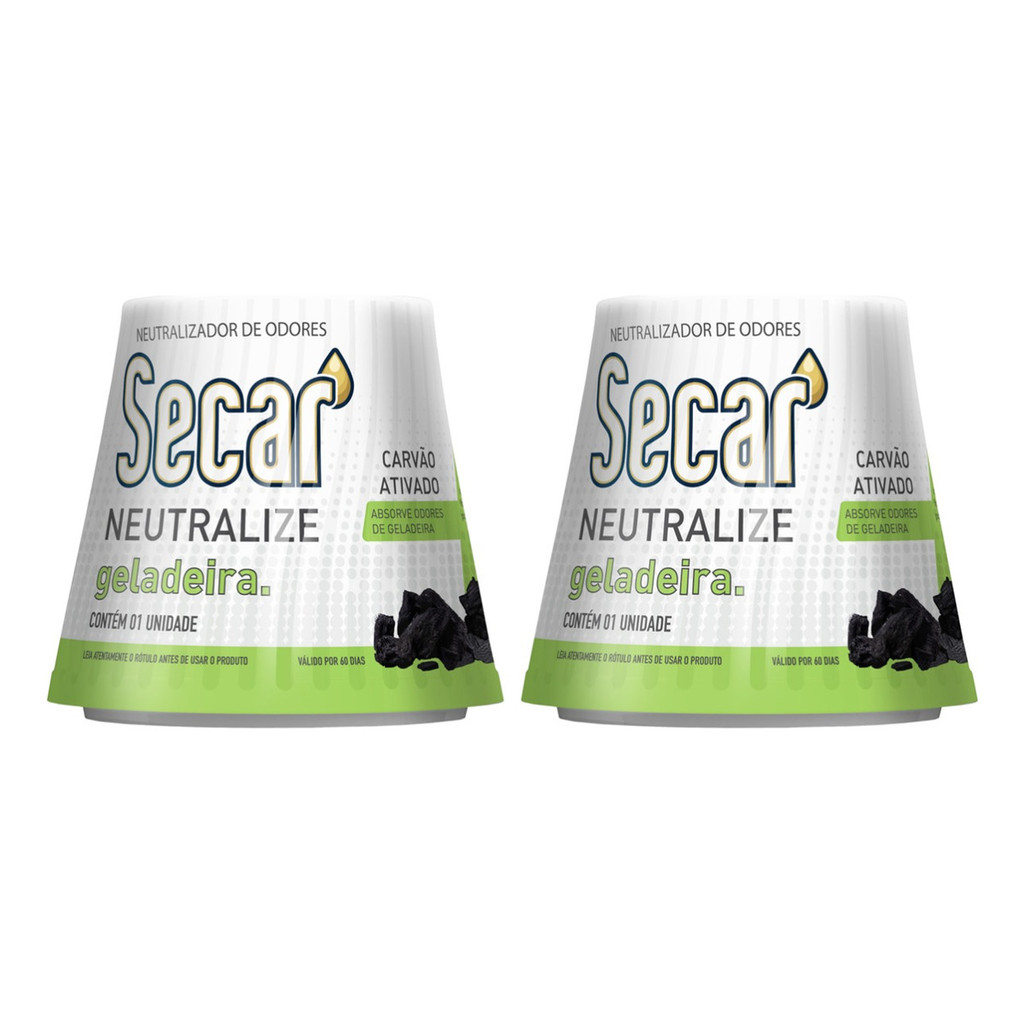 Kit C/ 2un Filtro Absorvedor De Odores De Geladeira Secar 30g