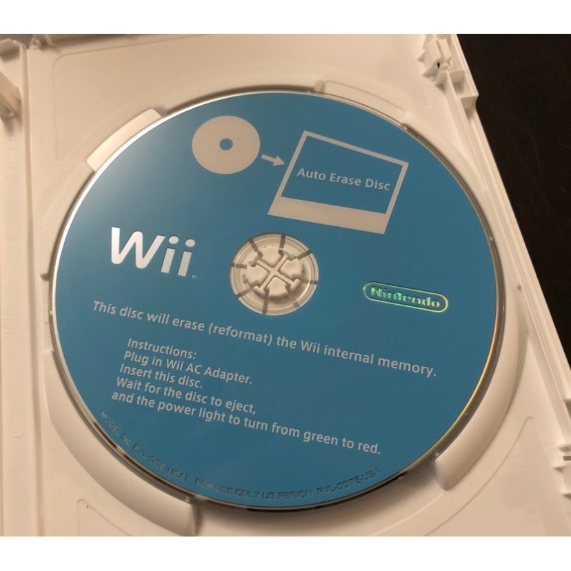 Auto erase Disc - Nintendo Wii