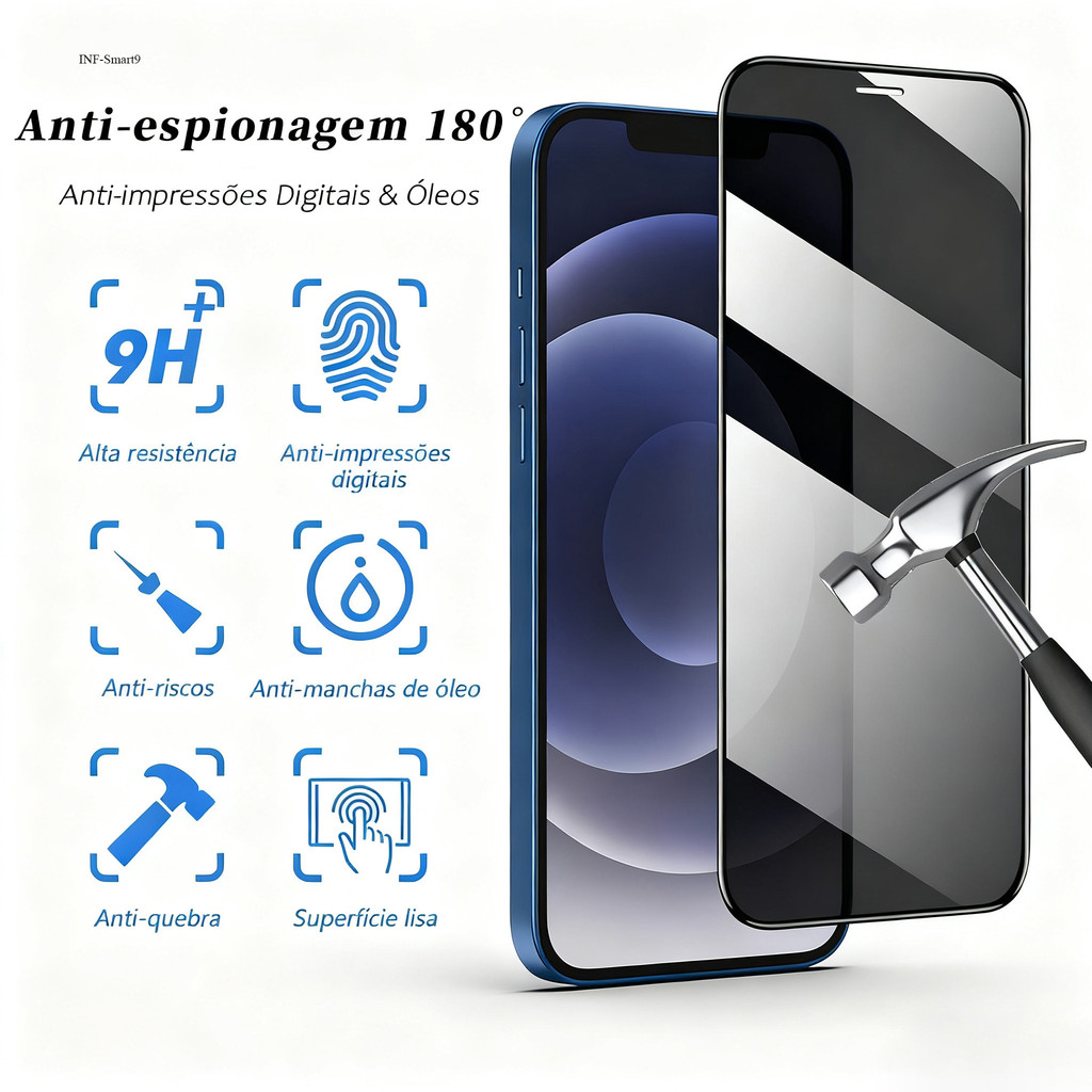 Película Macia Privacidade Para Infinix Smart 9 8 7 6 Hot 50i 40i 30 Pro FKM