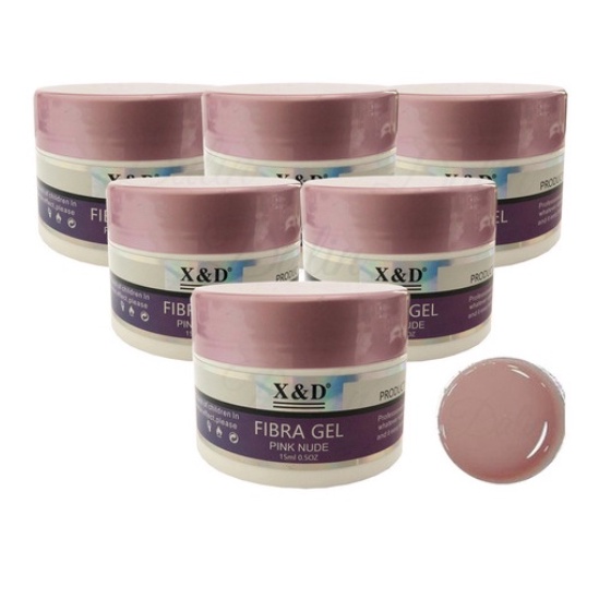Kit 3 Gel X&d Fiber Para Construção De Unha Em Fibra Gel Xed 15ml