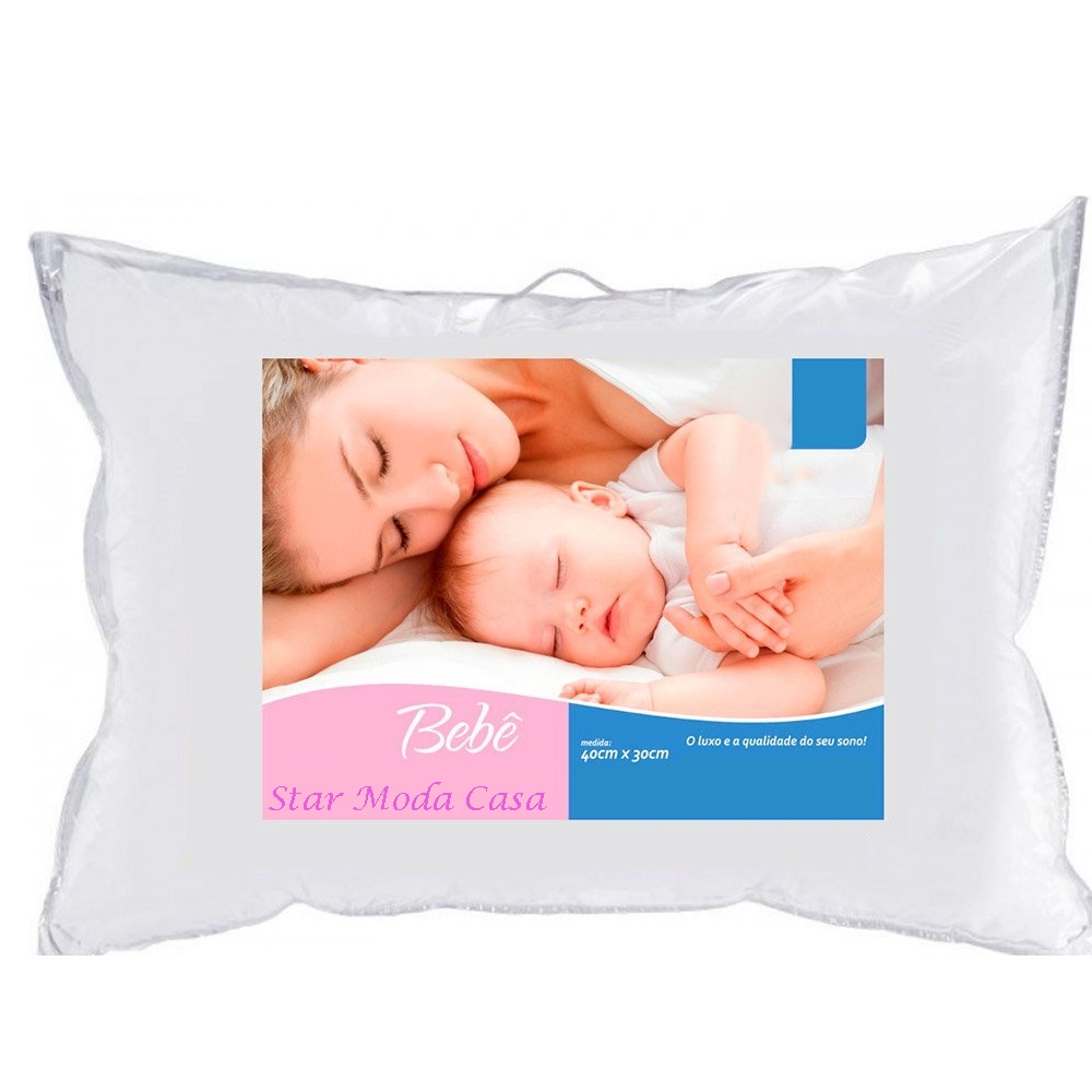 Kit Travesseiro Para Bebê 30x40 Macio + Capa de Fronha algodão
