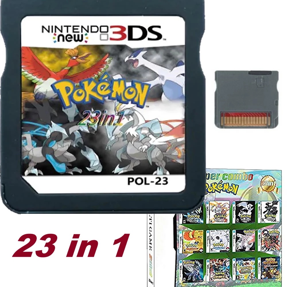 Nintendo DS 3DS 2DS NDSI NDSL NDS Lite Pokemon Consoles 23/208/468/482/486/488/500/502/520 Em 1 Cartucho De Cartão De Jogo