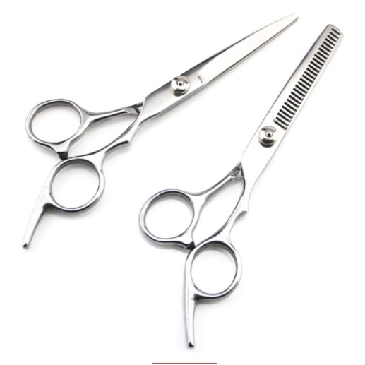 Tesoura para cortar cabelo fio a laser e desbastadora para barbeador e cabelereiro - salão