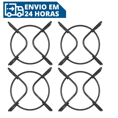 Kit 4 Grade Grelha Esmaltada Cooktop Atlas Agile Glass