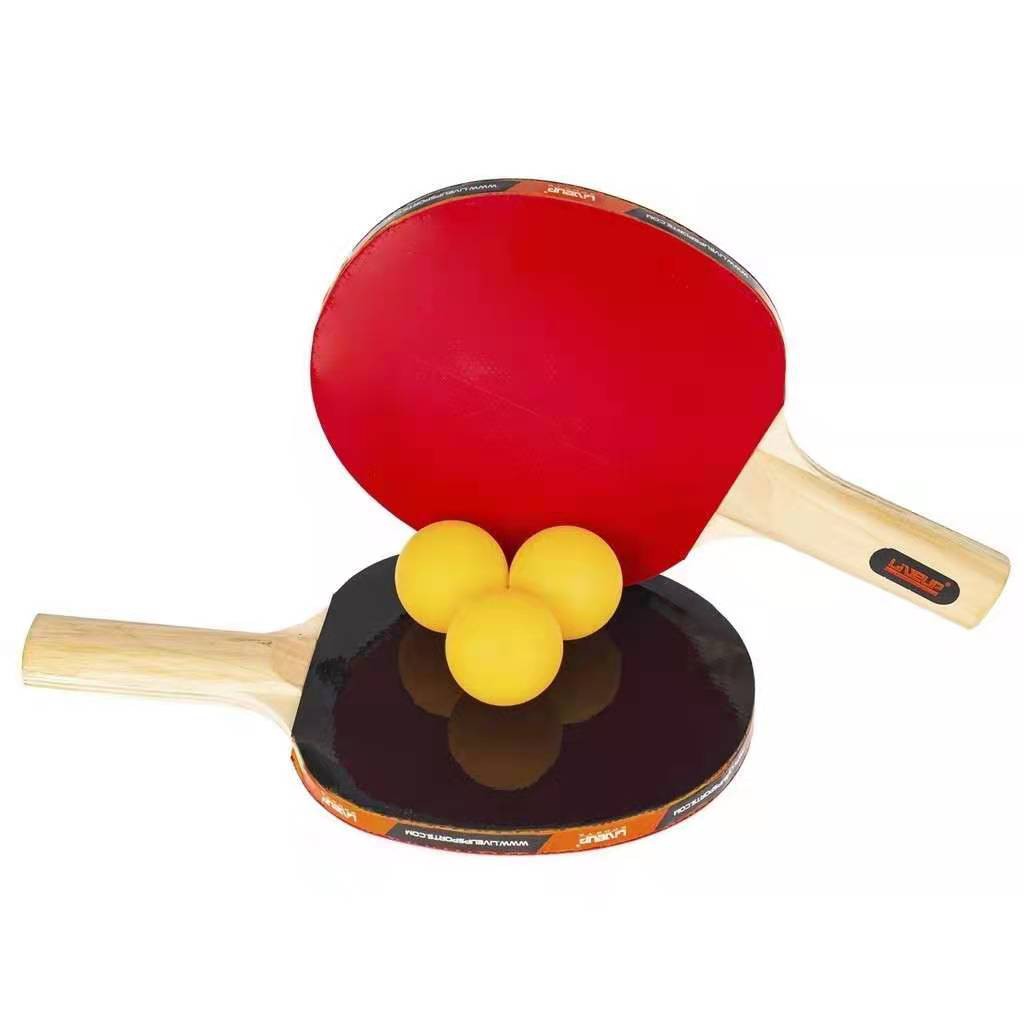 2 Raquetes + 3 Bolinhas - Tênis de mesa Ping Pong