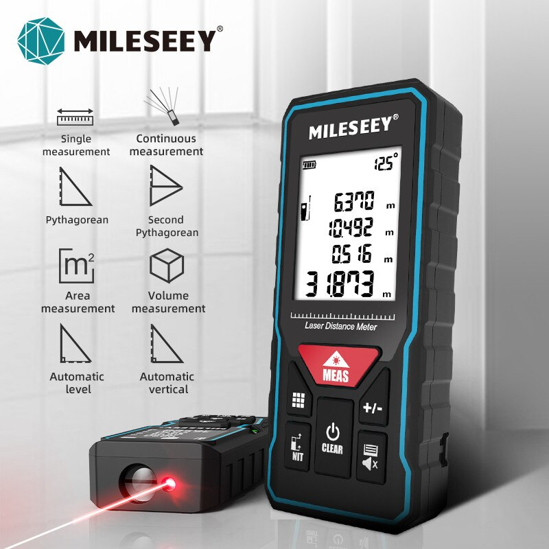 Mileseey X6 Versão Recarregável Laser Rangefinder 40 60 80 100 M , Ângulo Digital De Volume De Área