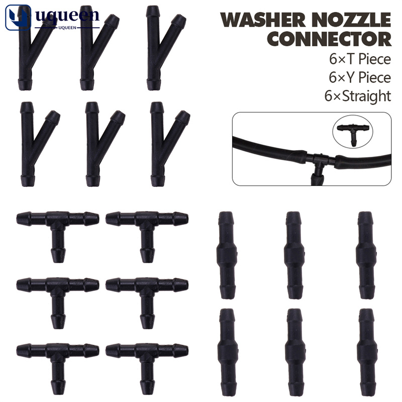 UQ 18pcs/set Universal T Y I Tipo Limpador De Pára-Brisas Dianteiro Do Carro Bocal Da Junta Tubo De Limpeza Mangueira