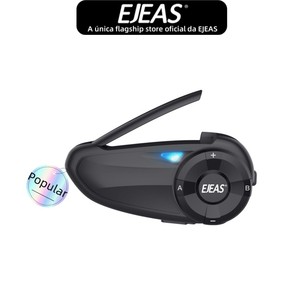 EJEAS 1Pc Q7 Intercomunicador De Fone De Ouvido De Motocicleta Até 7 Pilotos Interfone Sem Fio Bluetooth 5.1