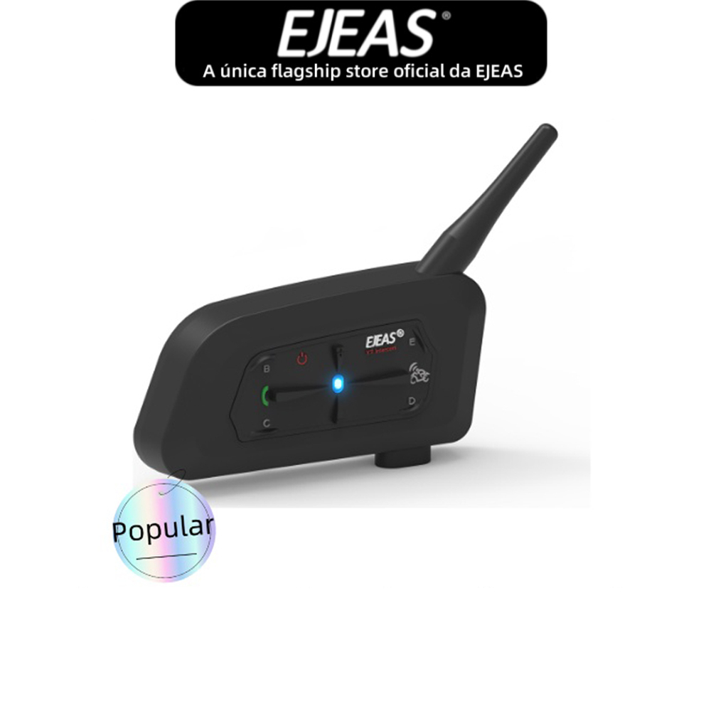 EJEAS V7 Capacete De Motocicleta Bluetooth Intercomunicador Fone De Ouvido À Prova D'água IP65 5.1 1 Pacote Para Shoei AGV KYT Yamaha Honda Forza 250