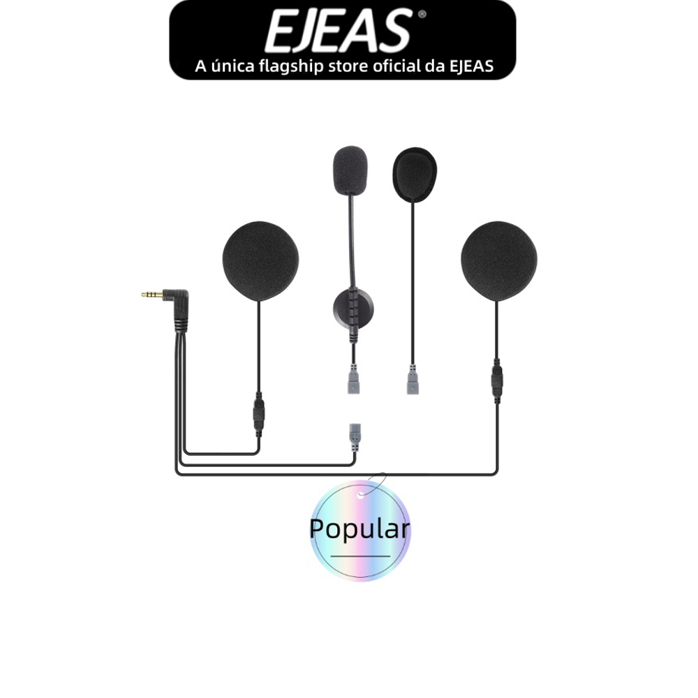 HIFI-M Capacete De Motociclismo Furo Redondo Microfone De Fone De Ouvido Para Motocicleta Dispositivo Bluetooth EJEAS V6 V6 Pro