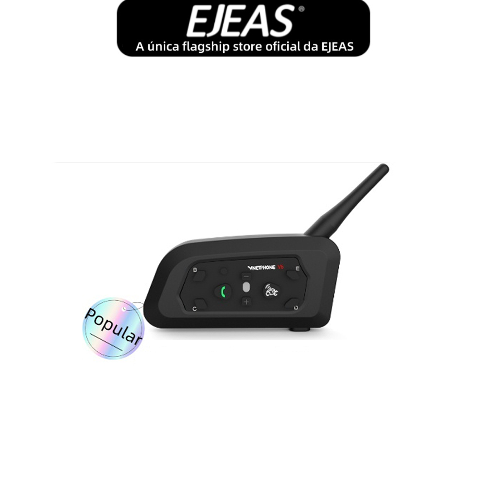 EJEAS V6 Pro+ Type-c Capacete De Motocicleta Fone De Ouvido Bluetooth Intercomunicador Para AGV Yamaha