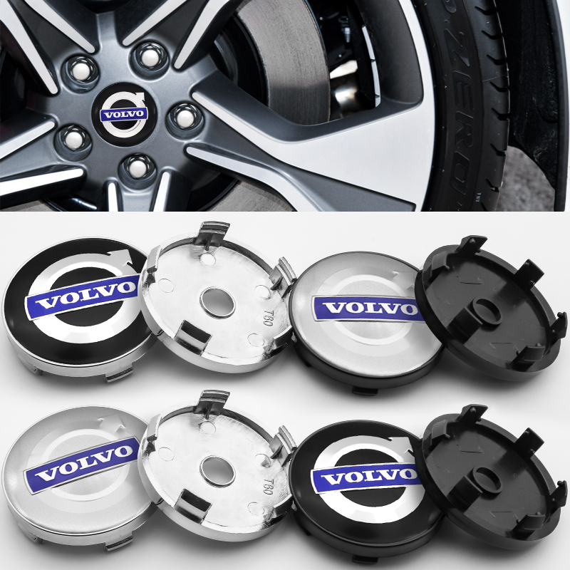 Volvo 4pcs 60mm Tampa Do Centro Cubo Da Roda Carro Rótulo Para V60 V90 XC90 S60 S90 XC40 XC60 C30 S40 S80 C70