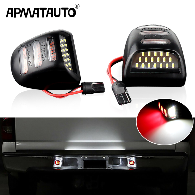 2 Pçs Branco LED Luz Da Placa De Licença Para Cadillac Escalade ESV EXT Chevy Silverado GMC Sierra 1500 1500HD 2500 2500