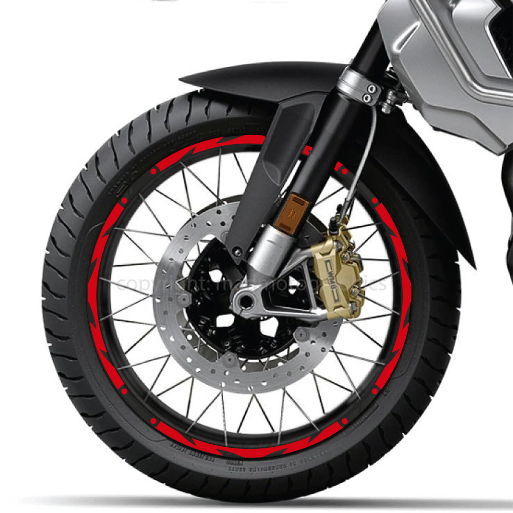 Adesivo Refletivo Para Roda De Motocicleta De 16 A 18 Polegadas , Decalques Refletivos , Fita De Aro