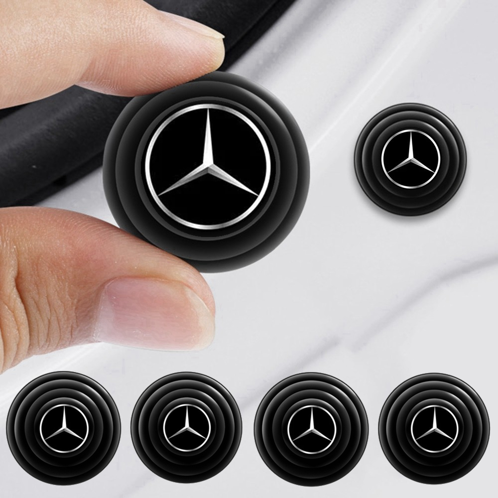 4Pcs Almofada Absorvente De Choque Para Porta De Carro Mercedes Benz C E S M Classe GLK CLA GLC GLE CLS SLK AMG , Guardas De Borda De Anticolisão Som