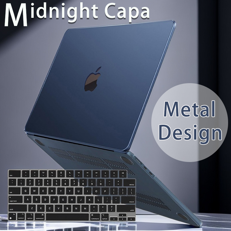 Aparência De Metal Meia-Noite Para MacBook air 15 A2941 2022 13,6 M2 A2681 2020 13 A2337 A2338 M1 A2179 A2159 pro13 14 15 A1706 A1989 A2158 A2289 A2251 Barra touch