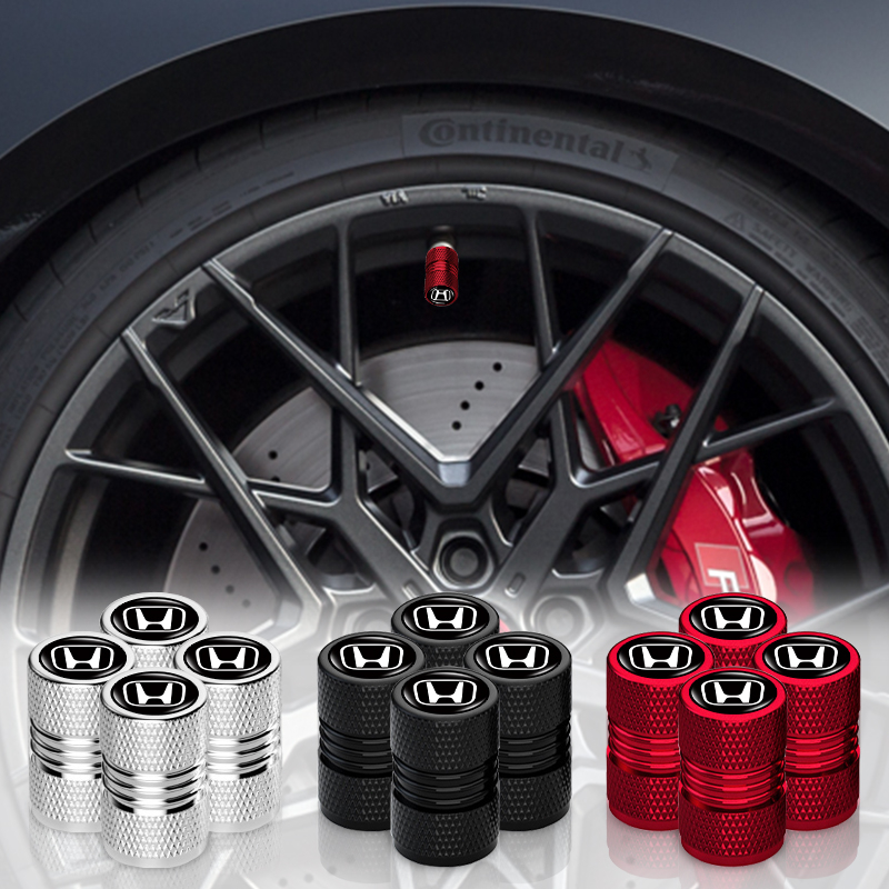 4pcs Design Roscado Com Estilo Para Pneus De Carro Tampa Anti-Pó Honda TYPER Civic XR-V HR
