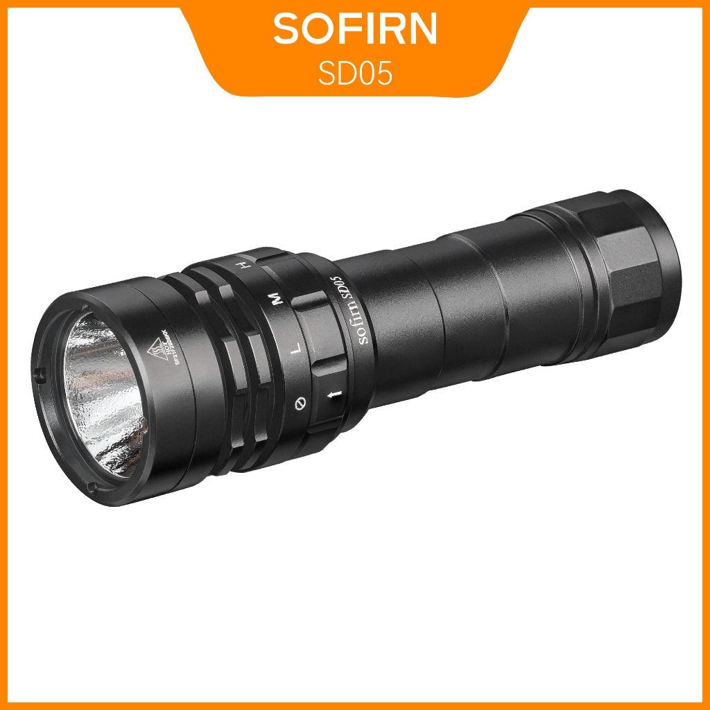 Sofirn SD05 Lanterna De Mergulho Poderosa 3000lm Subaquática 100 Metros Xhp50.2 LED Para , Acampamento , Caminhada , Bus