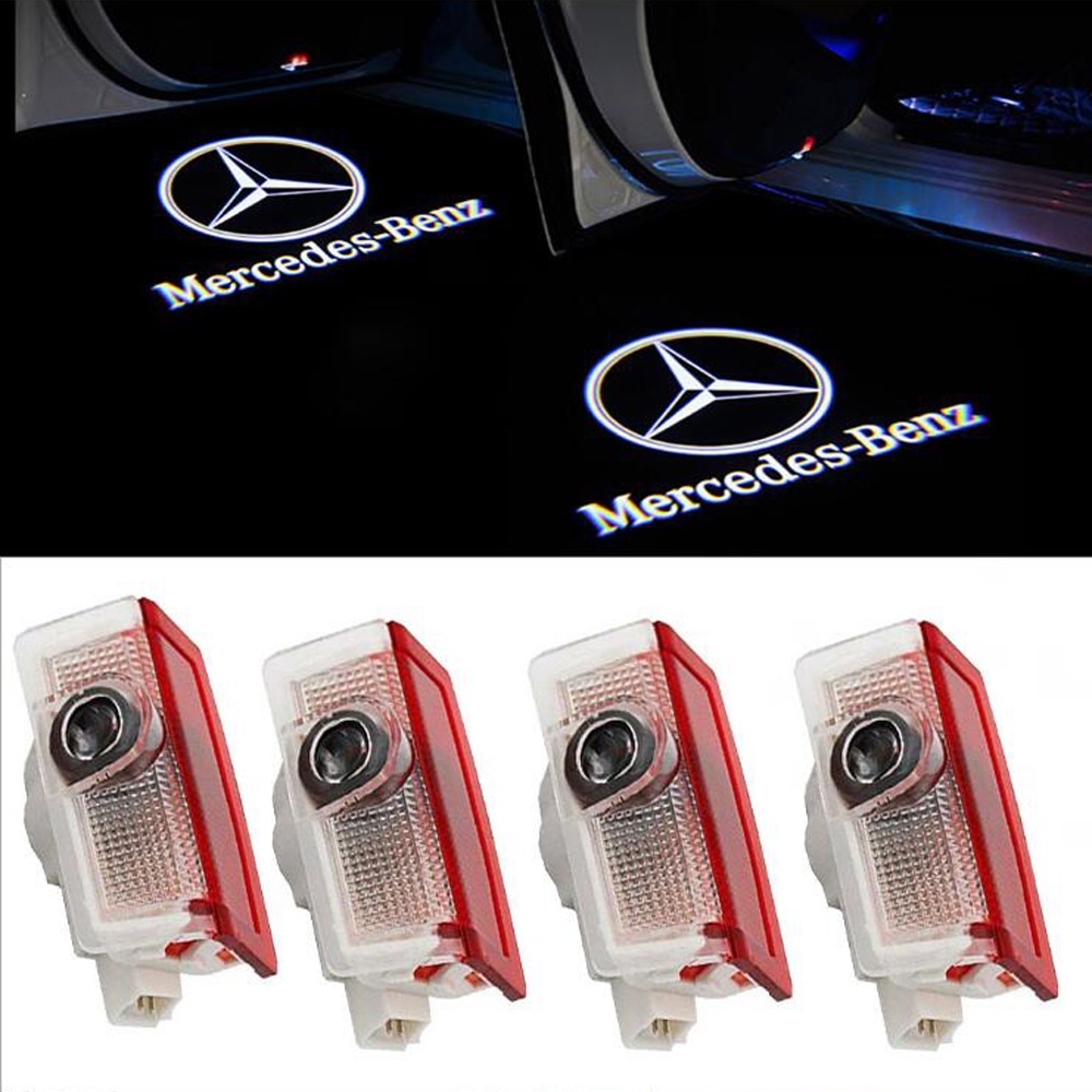 🔥🔥🔥4pçs Lâmpada De Projeção A Laser Para Porta De Carro Mercedes-Benz E-Class / Welcome Light E260L Glk-Class Gl ml