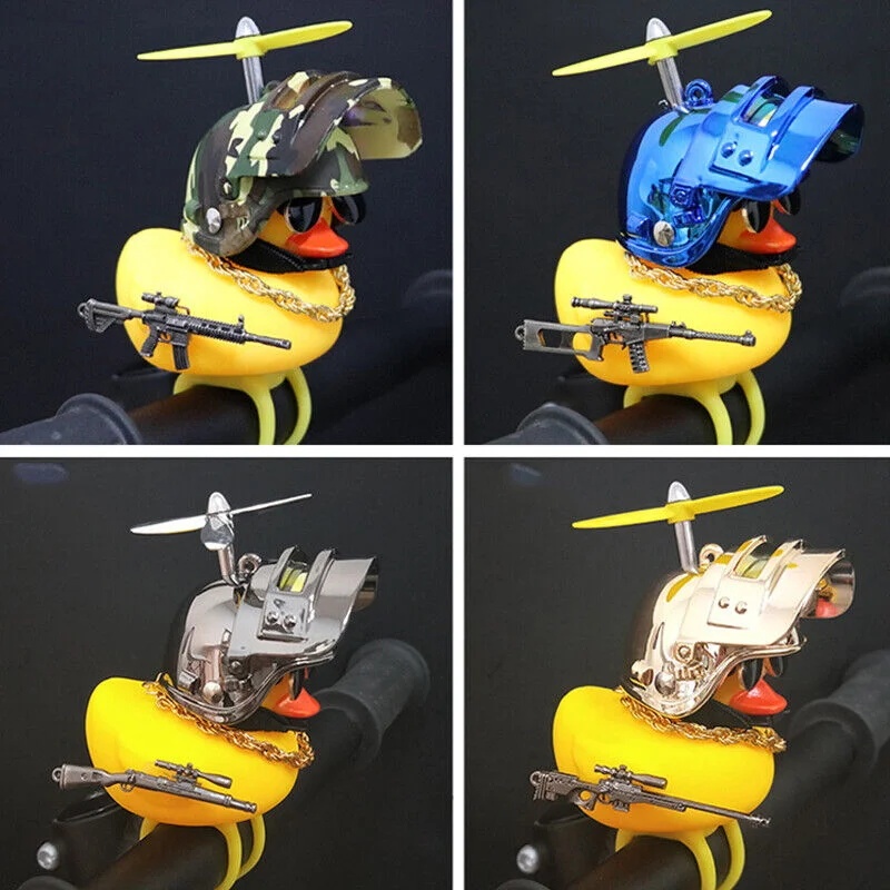 Vento quebrado pato bonito borracha pato capacete pato amarelo patinho carro bicicleta motocicleta ornamentos acessórios