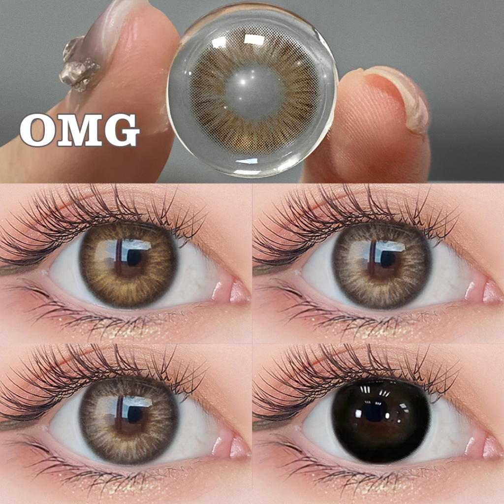 Lentes De Contato Coloridas Magister Para Maquiagem Marrons Naturais OMG Big Eyes 1 Par/2PCS