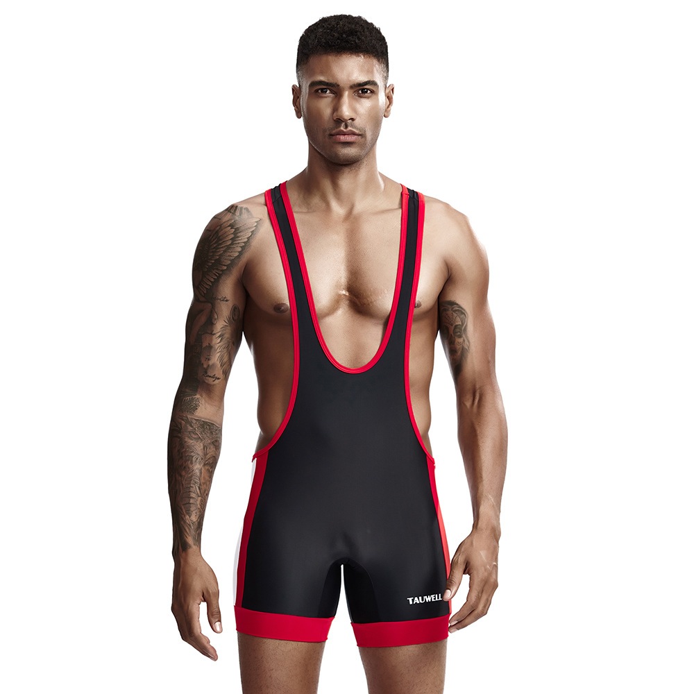 Homens Undershirts Wrestling Singlet Fitness Sports Bodysuits Macacões sem costura Uma peça de banho MM479