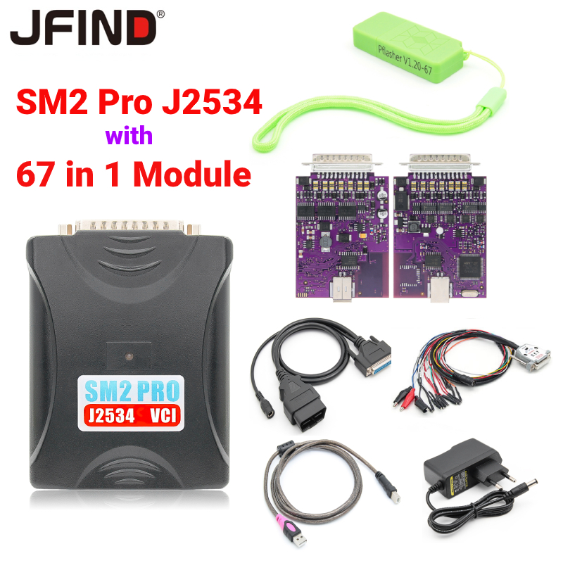 ⭐ SM2 PRO J2534 V2.21.22 Novo Programa VCI ECU Leitura Dongle 67 Em 1 V1.20 Ferramenta OBD PCM BENCH FLASH EEPROM