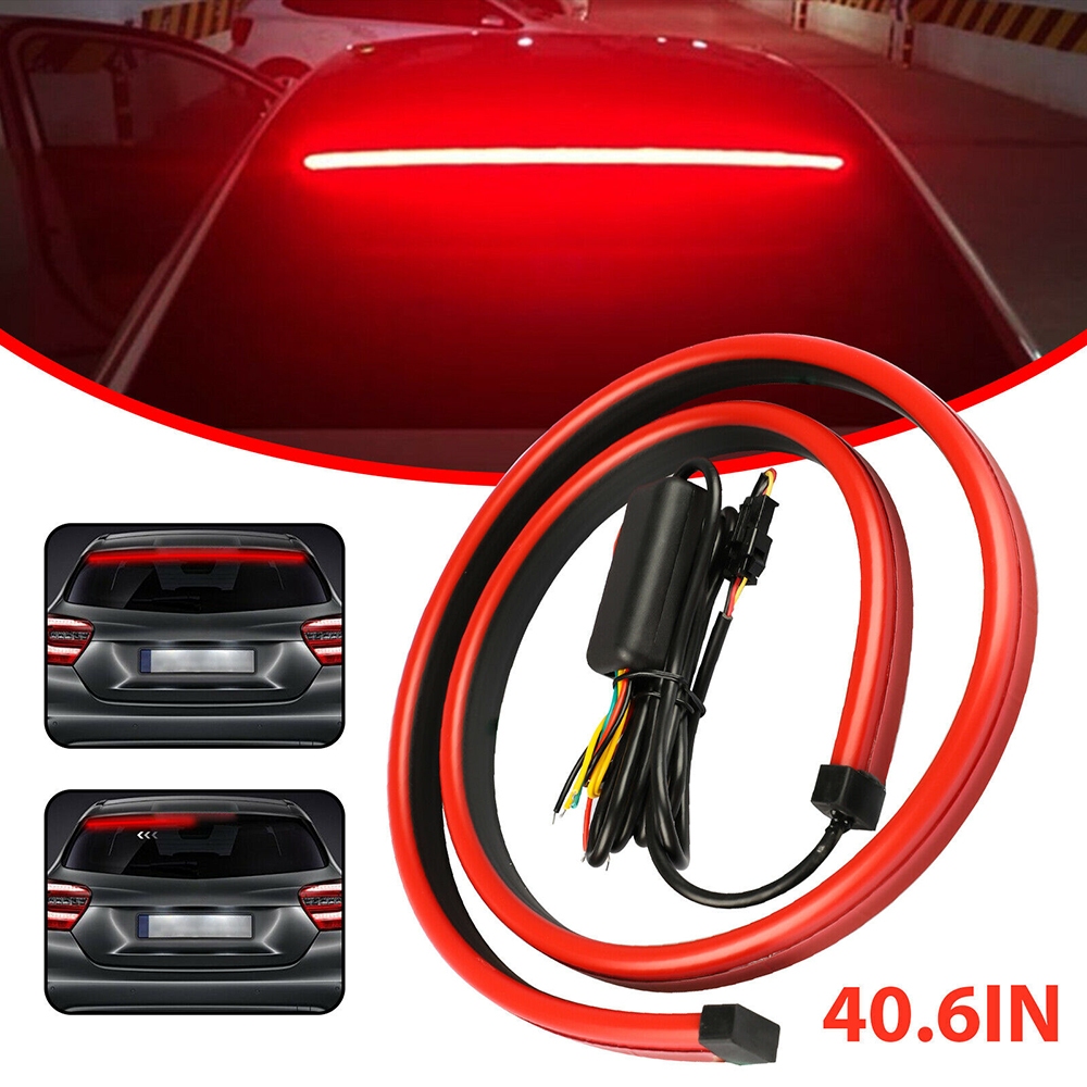 Luz Piscante De LED De Barra Para Automóvel De Alerta Fita De Travagem Carro Modificada Produto De Qualidade Universal Vermelha