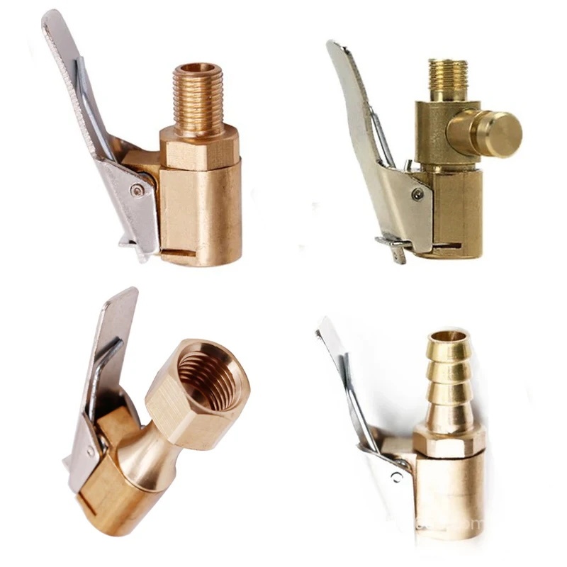 Universal Mandril De Ar De Pneu De Carro Adaptador Conector Da Válvula Bomba Clip-on Latão 8mm Do Roda Para Inflável