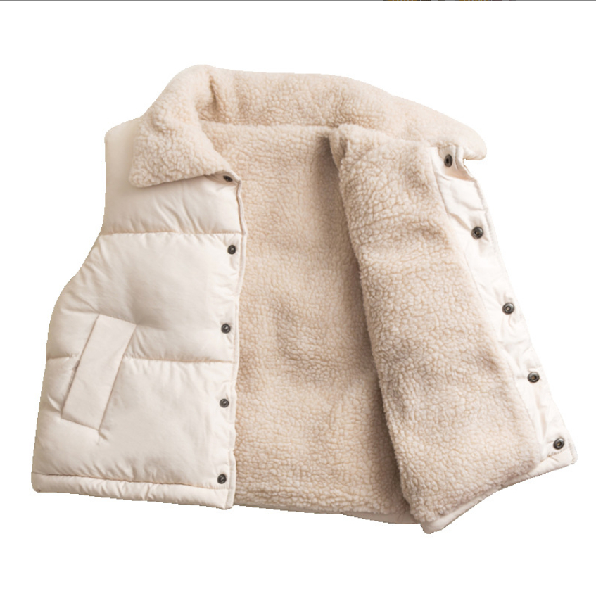 Colete De Algodão Infantil De Inverno , Roupas Infantis De Caxemira Para Meninos E Meninas