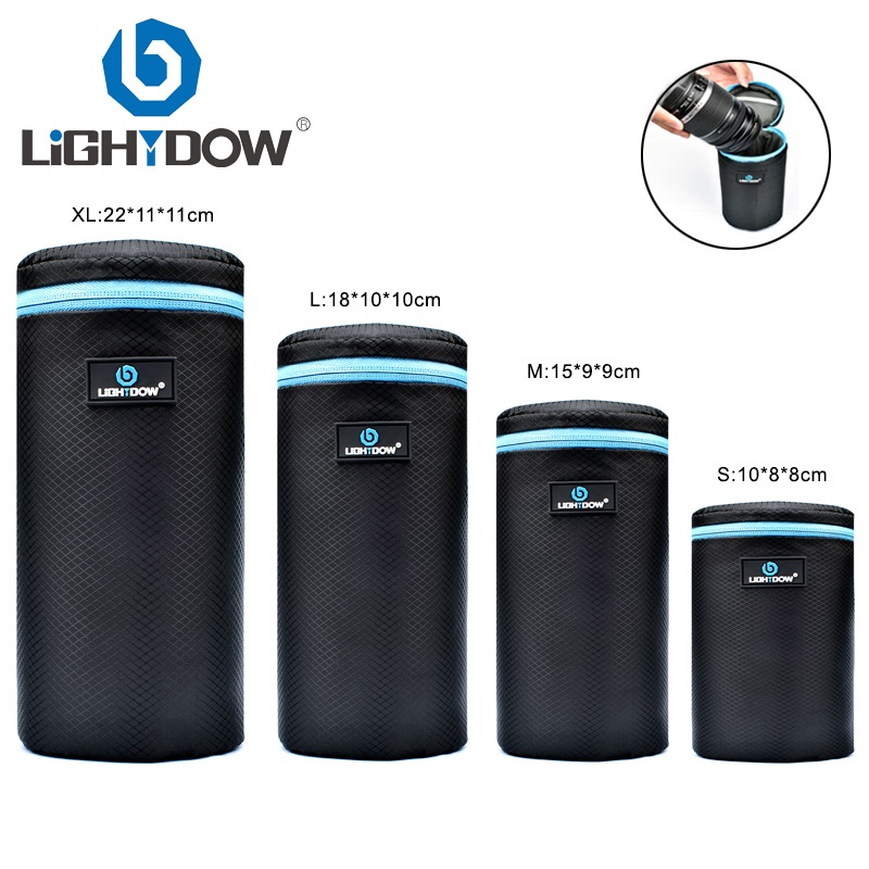 Bolsa De Lentes Lightdow Lens Pouch Bag À Prova De Poeira D'água E De Choque Para DSLR Camera