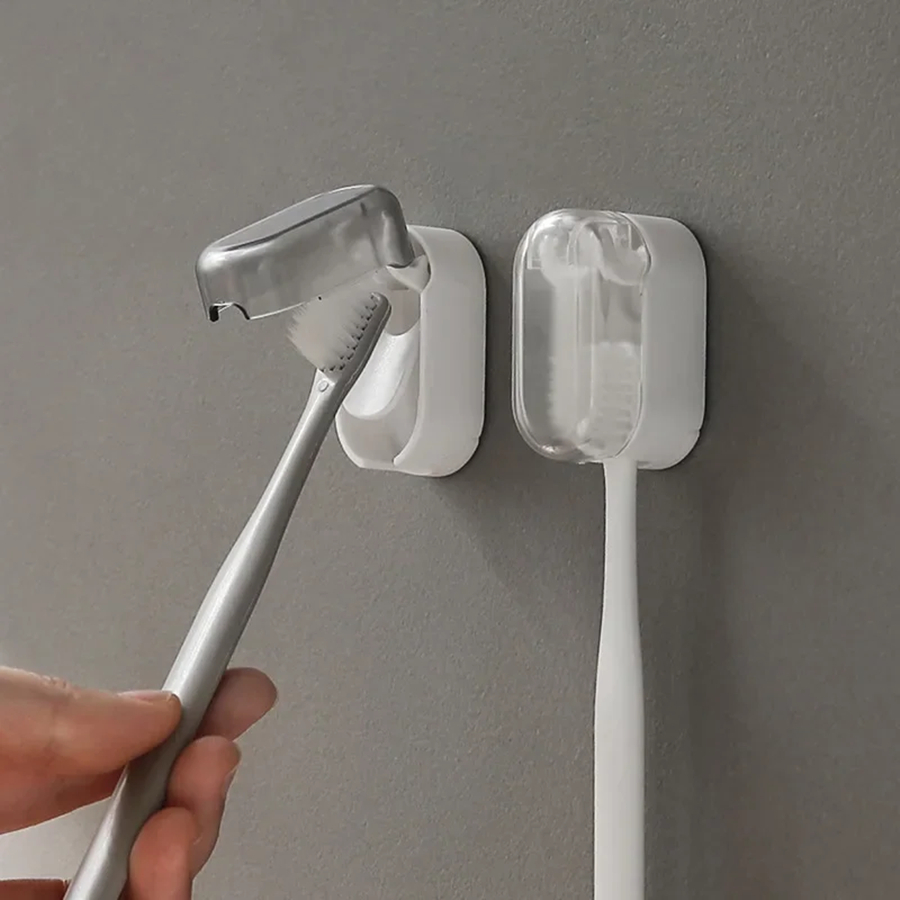 Porta-Escova De Dentes Sem Poeira Essencial Inovador Para Casa À Prova De Design Elegante Montado Na Parede