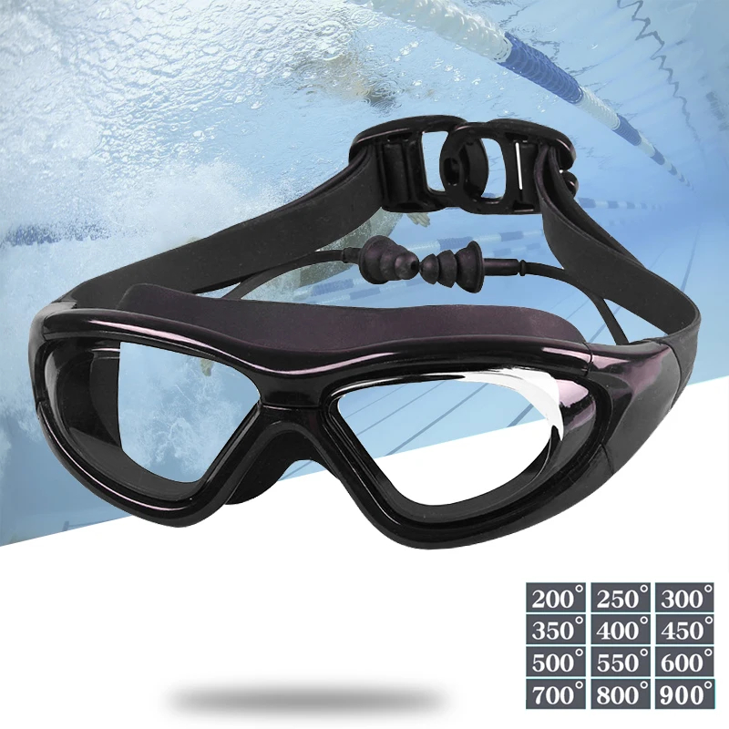 Óculos De Natação Myopia-2.0 A-9.0 Prescrição Para Piscina Anti-Embaciamento Homens Mulheres Óptica À Prova D'água EE202