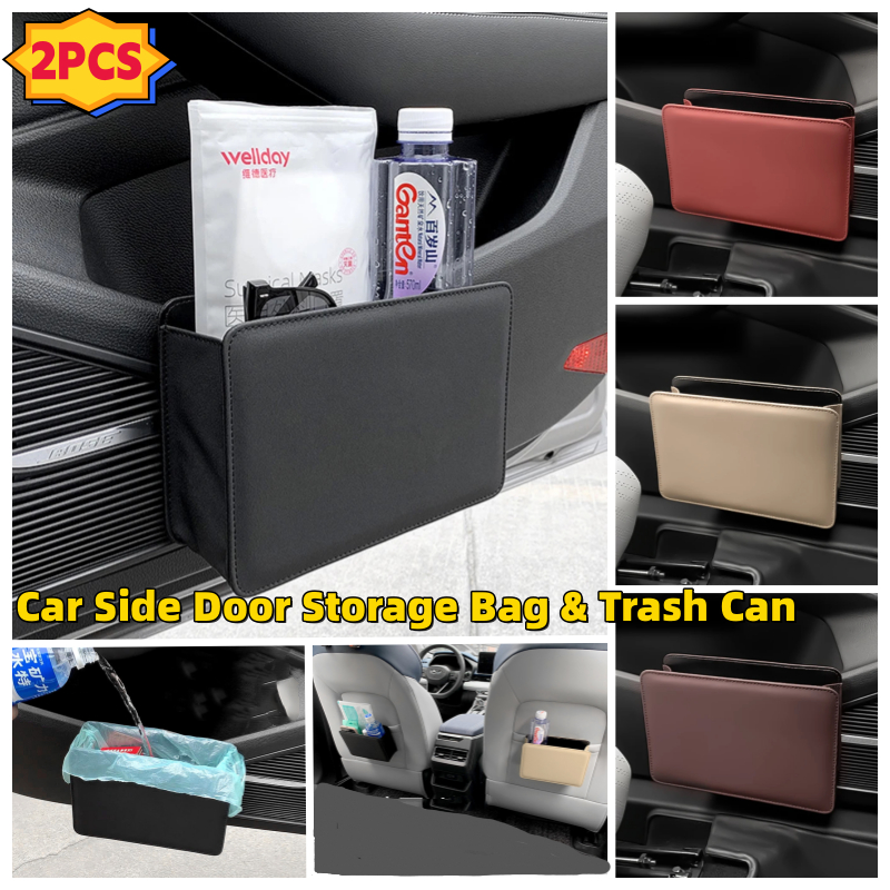 2PCS Caixa De Armazenamento Da Porta Do Carro Lata De Lixo Interior Saco Organizador Automática Para Cartão De Bebidas-Chaves Óculos De