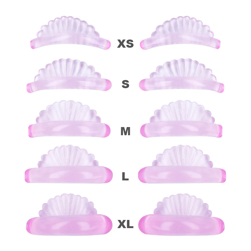 FUNMIX 5 Pares 5 Tamanhos Almofadas De Silicone Para Pestanas Perm Permissão De Cílios 3D Ferramentas Aplicadoras De Acessórios De Extensão